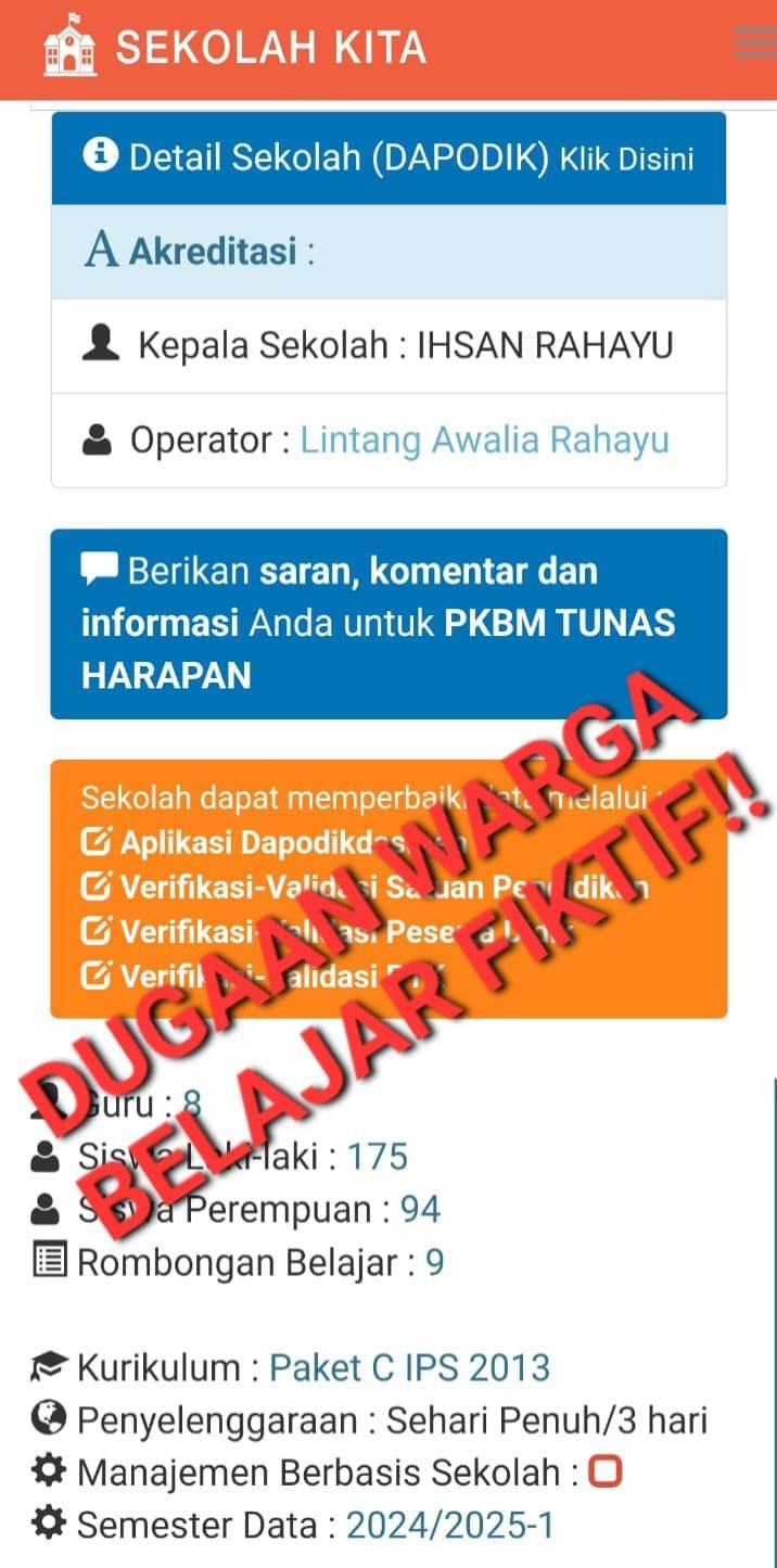 Skandal Data Warga Belajar: PKBM Tunas Harapan Sukabumi Diduga Curi Data Demi Dana BOSP 1 WhatsApp Image 2024 11 15 at 22.26.00