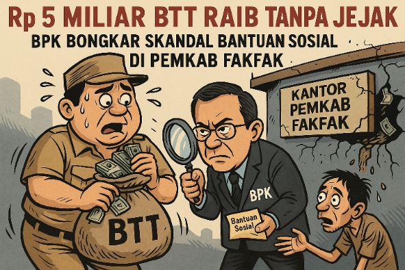 Rp5 Miliar Dana BTT Diduga Raib, BPK Ungkap Skandal Bansos Bodong di Pemkab Fakfak 9 9fb9c9be b328 4a0d b4cd