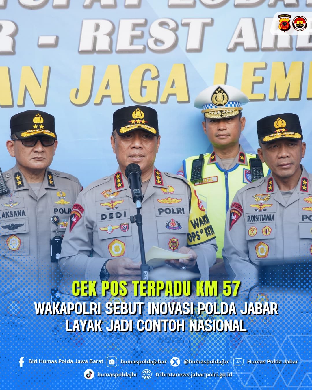 Cek Pos Terpadu KM 57, Wakapolri Sebut Inovasi Polda Jabar Layak Jadi Contoh Nasional 1 WhatsApp Image 2026 03 15 at 9.29.46 AM
