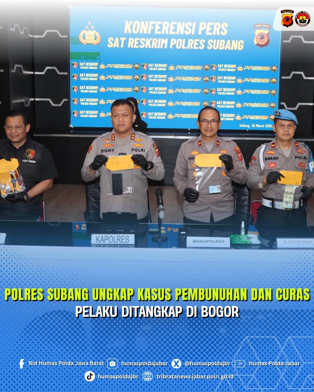 Kasus Pembunuhan Disertai Curas di Subang Terungkap, Pelaku Ditangkap di Bogor 1 WhatsApp Image 2026 03 26 at 16.25.09