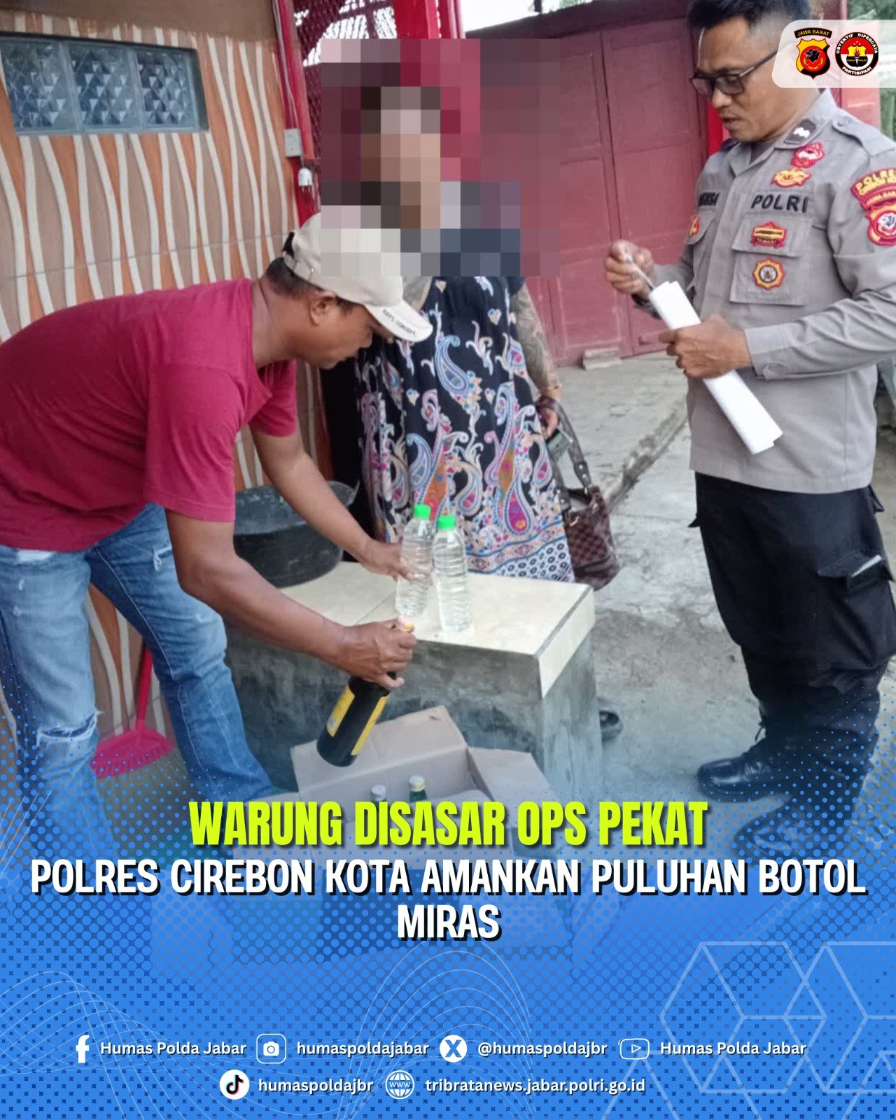 Warung Disasar Ops Pekat, Puluhan Botol Miras Diamankan Polisi di Cirebon Kota 1 WhatsApp Image 2026 04 03 at 2.18.09 PM