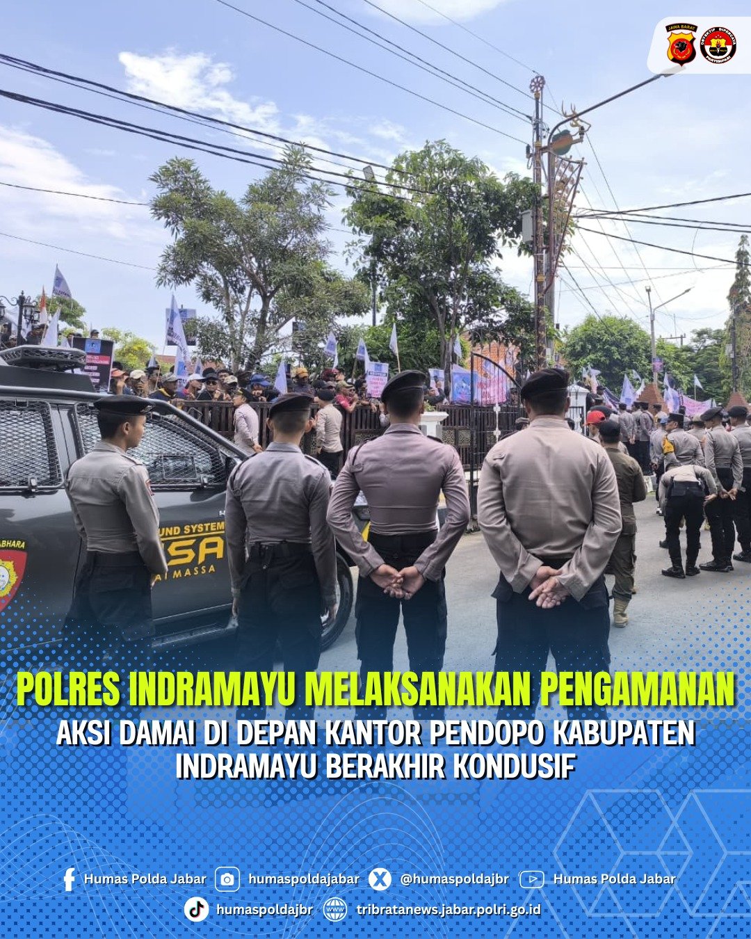 Aksi Damai di Pendopo Indramayu Sempat Memanas, Polisi Sigap Kendalikan Situasi Hingga Kondusif 1 WhatsApp Image 2026 04 03 at 2.19.08 PM