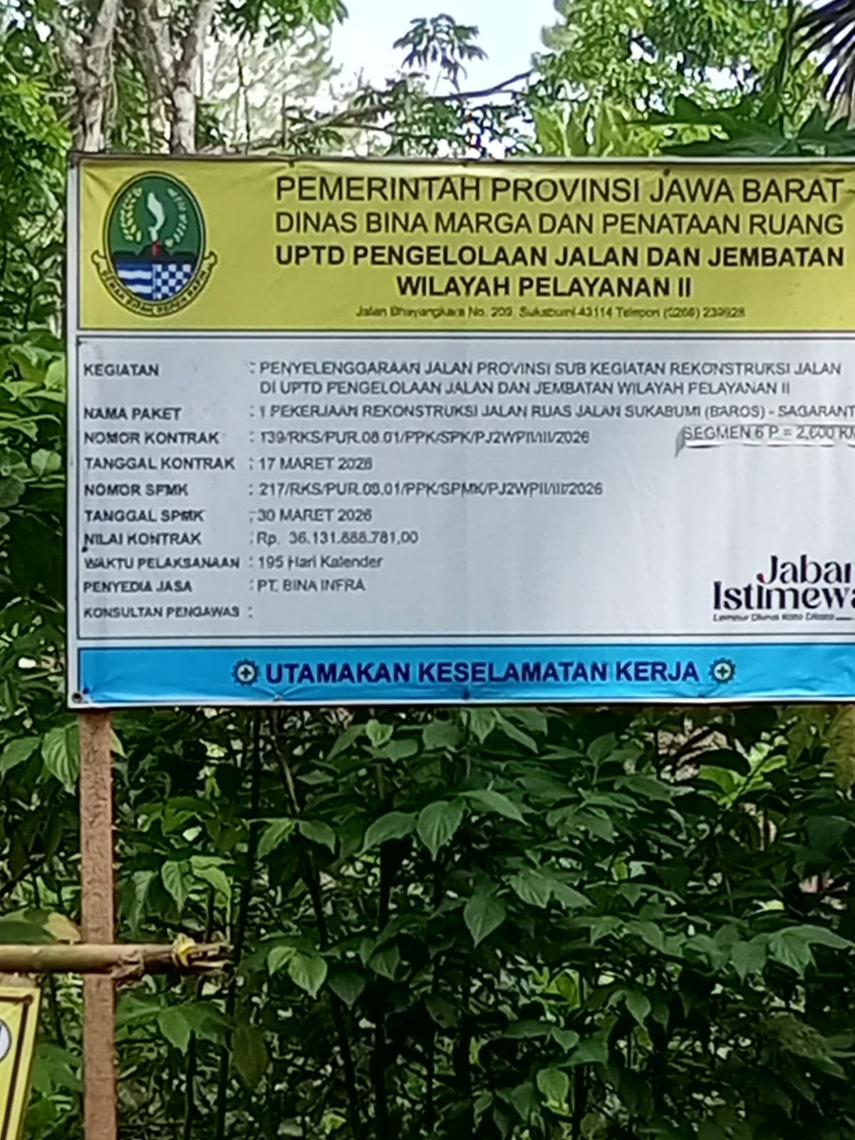 Proyek Jalan Sukabumi–Sagaranten Rp36,1 Miliar Disorot, JWI Pertanyakan Kualitas Material dan Pengawasan 1 WhatsApp Image 2026 06 15 at 00.30.16